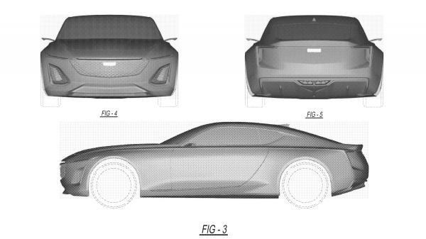 캐딜락의 차세대 신형 쿠페의 특허 이미지가 유출됐다.