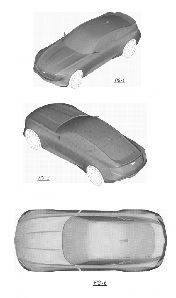 캐딜락의 차세대 신형 쿠페의 특허 이미지가 유출됐다.