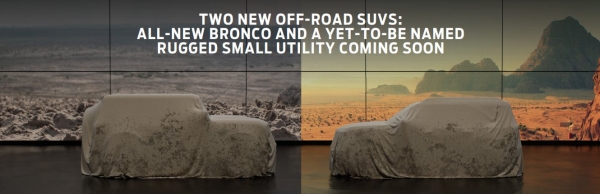 포드가 소형 SUV로 오는 2020년 새롭게 출시할 '브롱코' 티저이미지