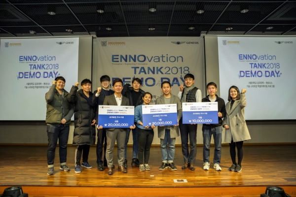 제네시스 브랜드가 기술 스타트업 후원 프로그램 'ENNO TANK 2018' 데모 데이를개최했다고 밝혔다.