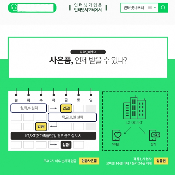 ‘인터넷서포터’는 KAIT 한국정보통신진흥협회로부터 유선 통신 서비스 사전승낙에 따라 심사기준을 통과하고 유선통신 사업자로부터 승낙받았다.