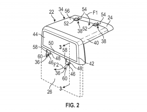 포드가 특허 출원한 '하드톱 탈부착형 루프' 시스템