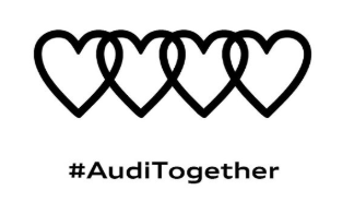 코로나 극복 위한 #AudiTogether 캠페인 로고