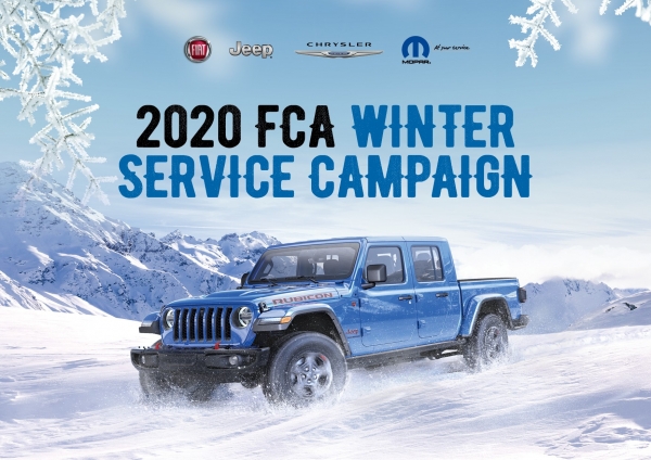 FCA 코리아가 12월 한 달간 지프, 크라이슬러, 피아트 전 차종을 대상으로 ‘2020 FCA 윈터 서비스 캠페인’을 진행한다.