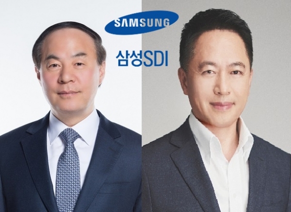 전영현 삼성SDI 부회장(좌)과 최윤호 대표이사 사장.