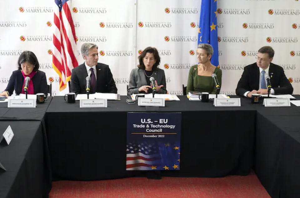 미국과 EU가 5일 미국 동부 메릴랜드에서 미국-EU 무역 및 기술 위원회를 가졌다.