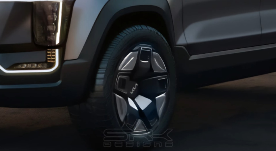 사진 : 기아 EV9 기반 전기 픽업트럭 예상도 (출처=SRK Designs)