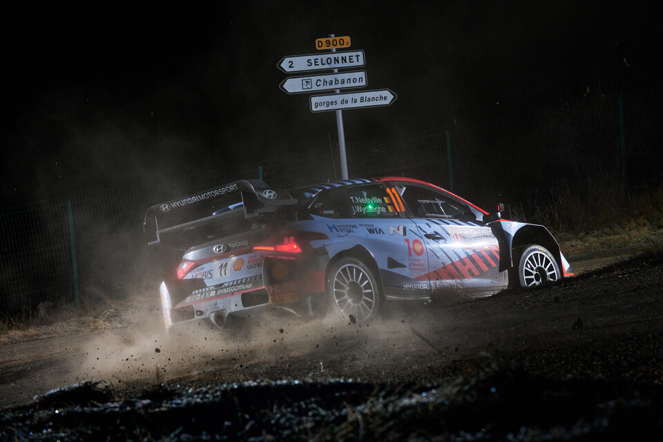 사진 : 2024 WRC 몬테카를로 랠리에서 질주하는 현대팀 ‘i20 N Rally1’ 차량