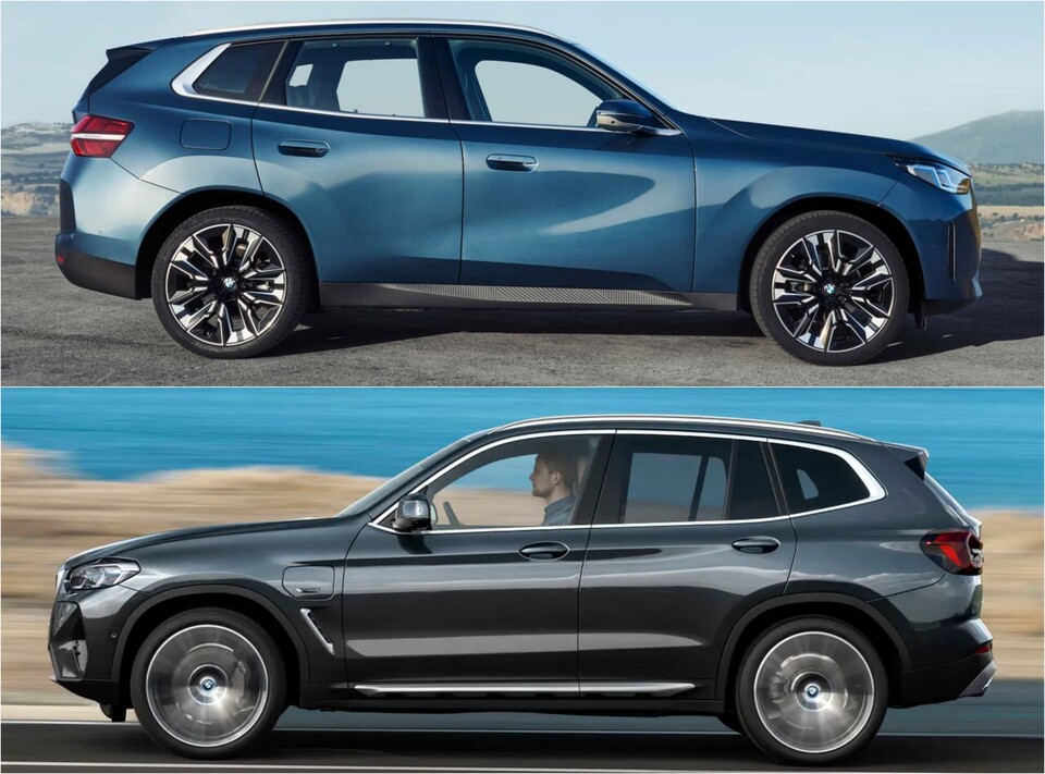(상) BMW 4세대 '더 뉴 X3'와 (하) BMW 3세대 'X3'