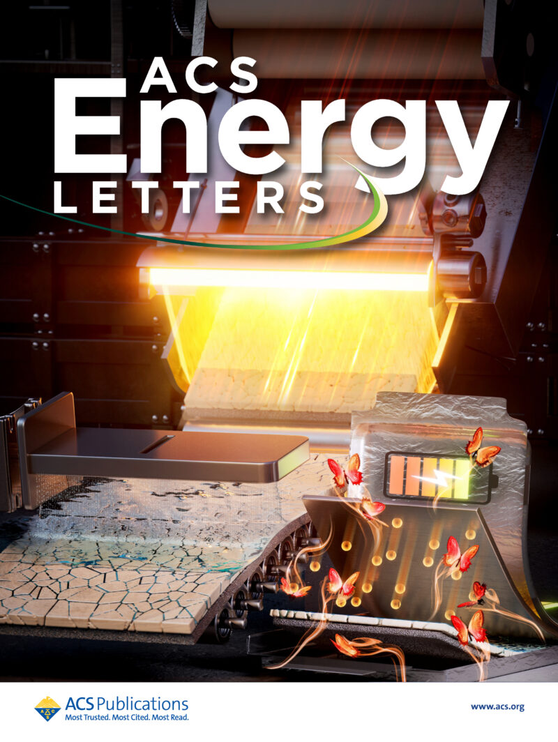 Cover of ACS Energy Letters which features SK On’s study with Korea Institute of Ceramic Engineering and Technology on the ultrafast photonic sintering method.