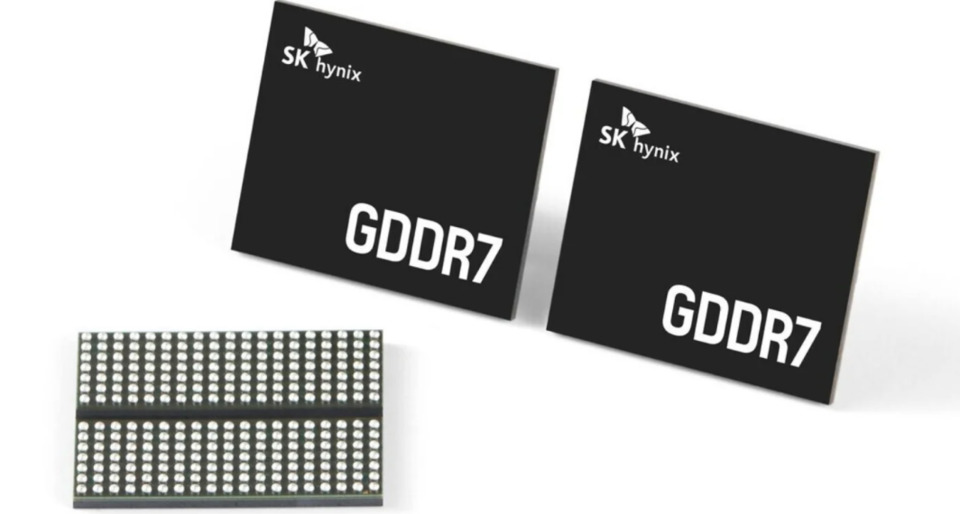 SK하이닉스가 최근 양산을 시작한  최신 GDDR7 메모리 칩