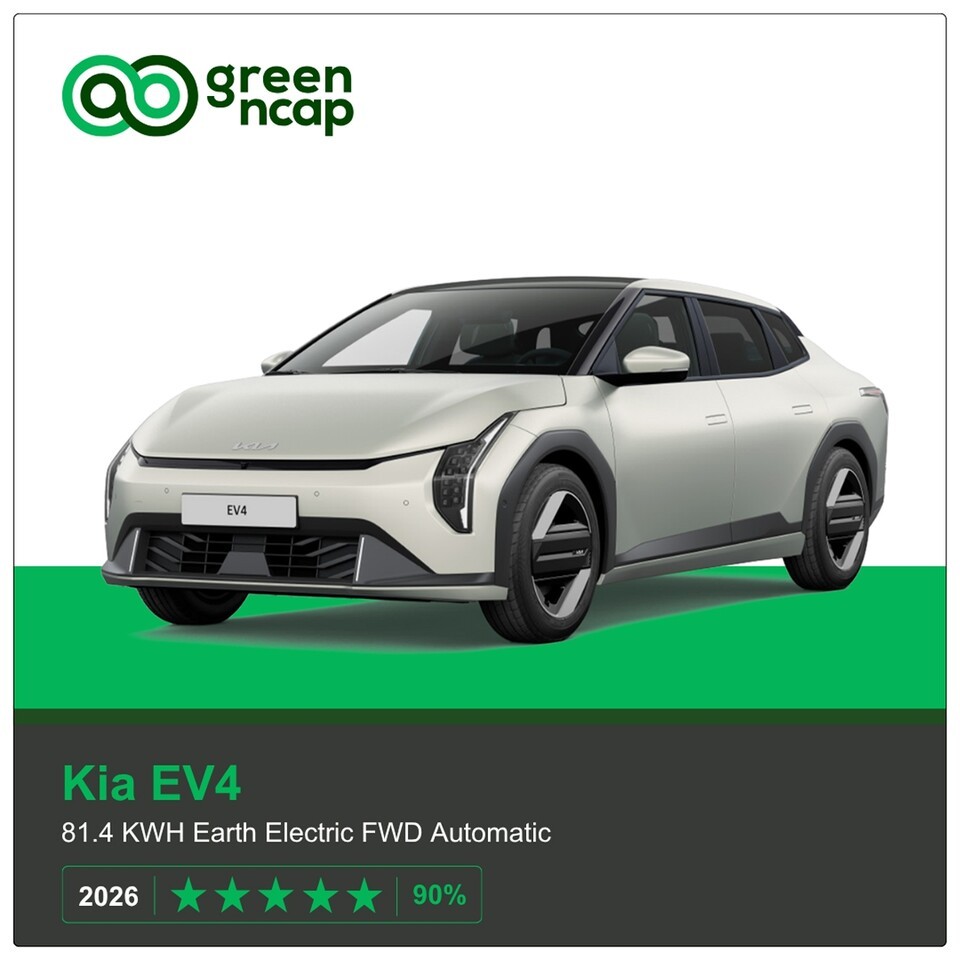 기아 EV4, 유럽서 그린 NCAP 지속가능성 90%로 5스타 획득